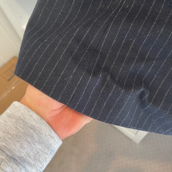 Zara woman blue wool stripe blazer - Picture 11 of 11